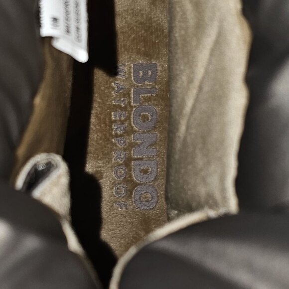 NEW Blondo Daylor Ankle Boot Sz 10 Taupe Nylon Suede Waterproof Lug Sole Puffy - Picture 12 of 15